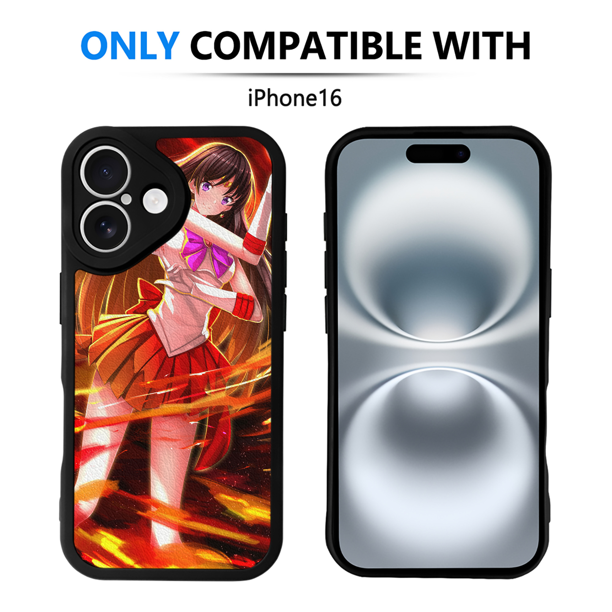 （画像用） 美少女戦士セーラームーン Sailor Moon 【iPhone 16シリーズ対応】シリコンスマホケース（レザー調） 材質：シリコン